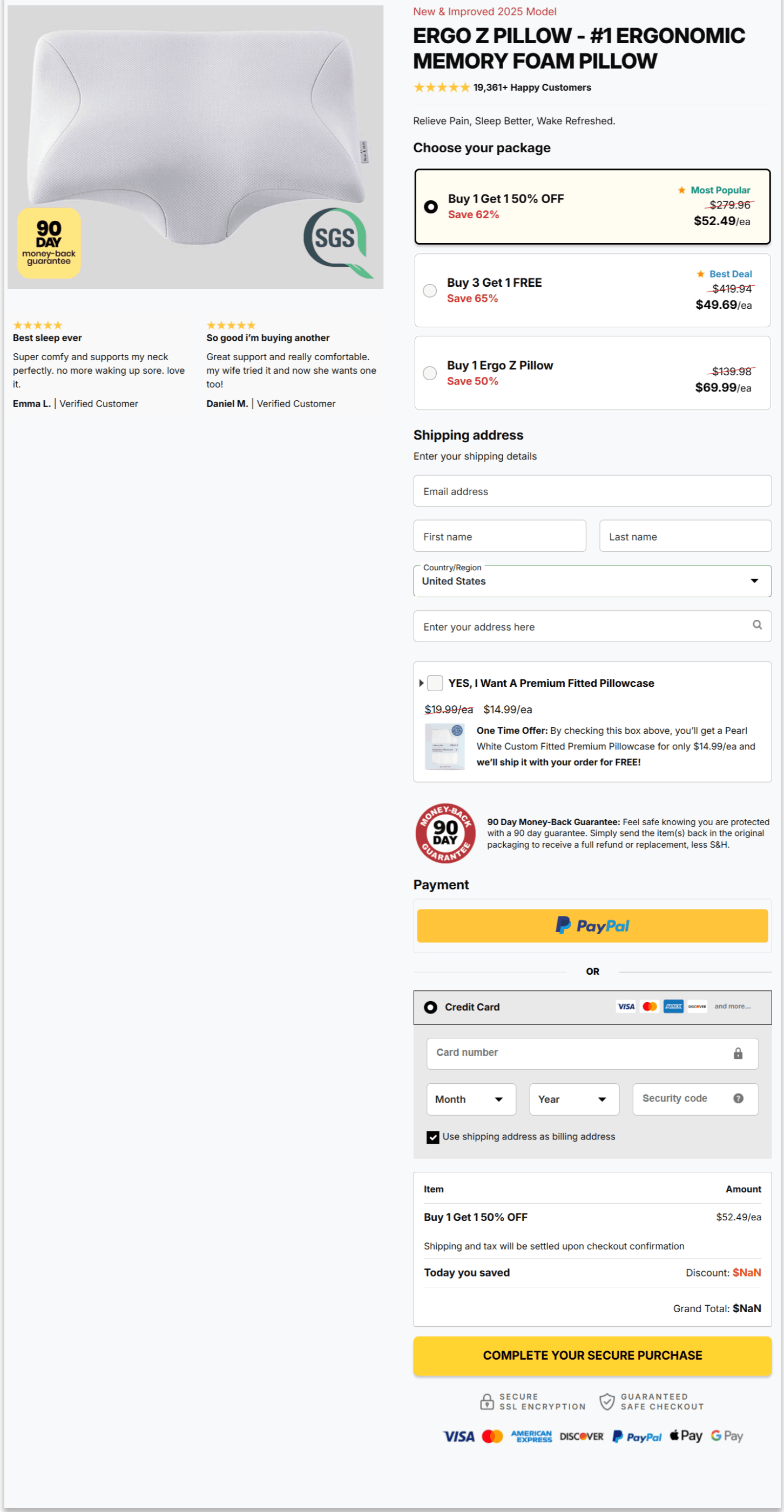 Maas & Bath secure checkout page